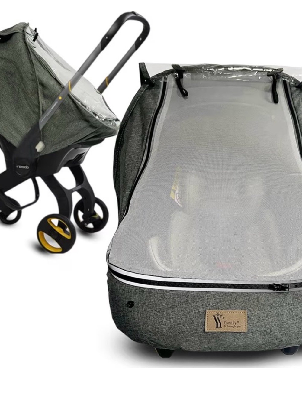 Baby car seat cover- Windproof, waterproof with breathable mesh window